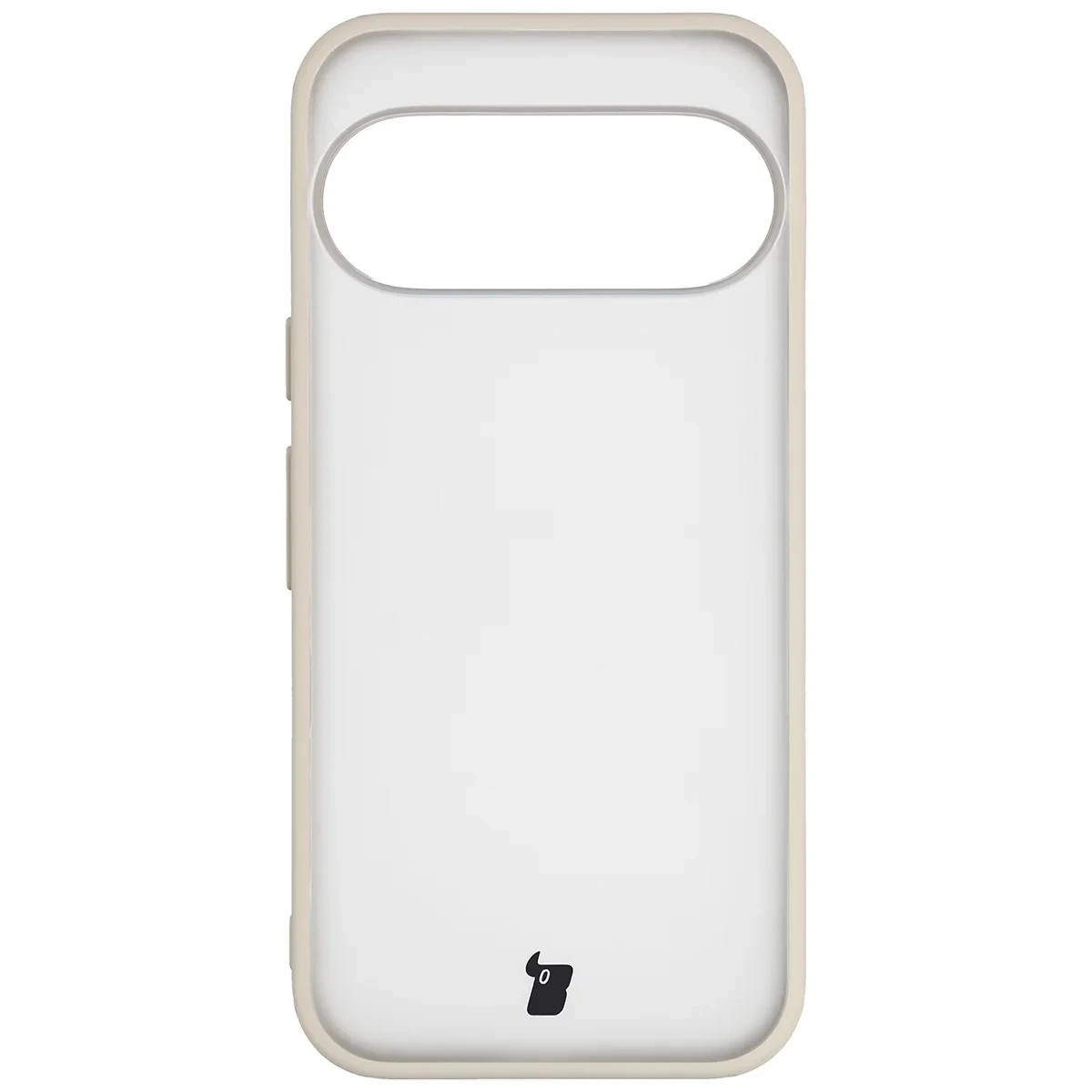 Kryt Bizon Case Angelo Google Pixel 11 Pro XL / 10 Pro XL, semi-transparent with a beige frame