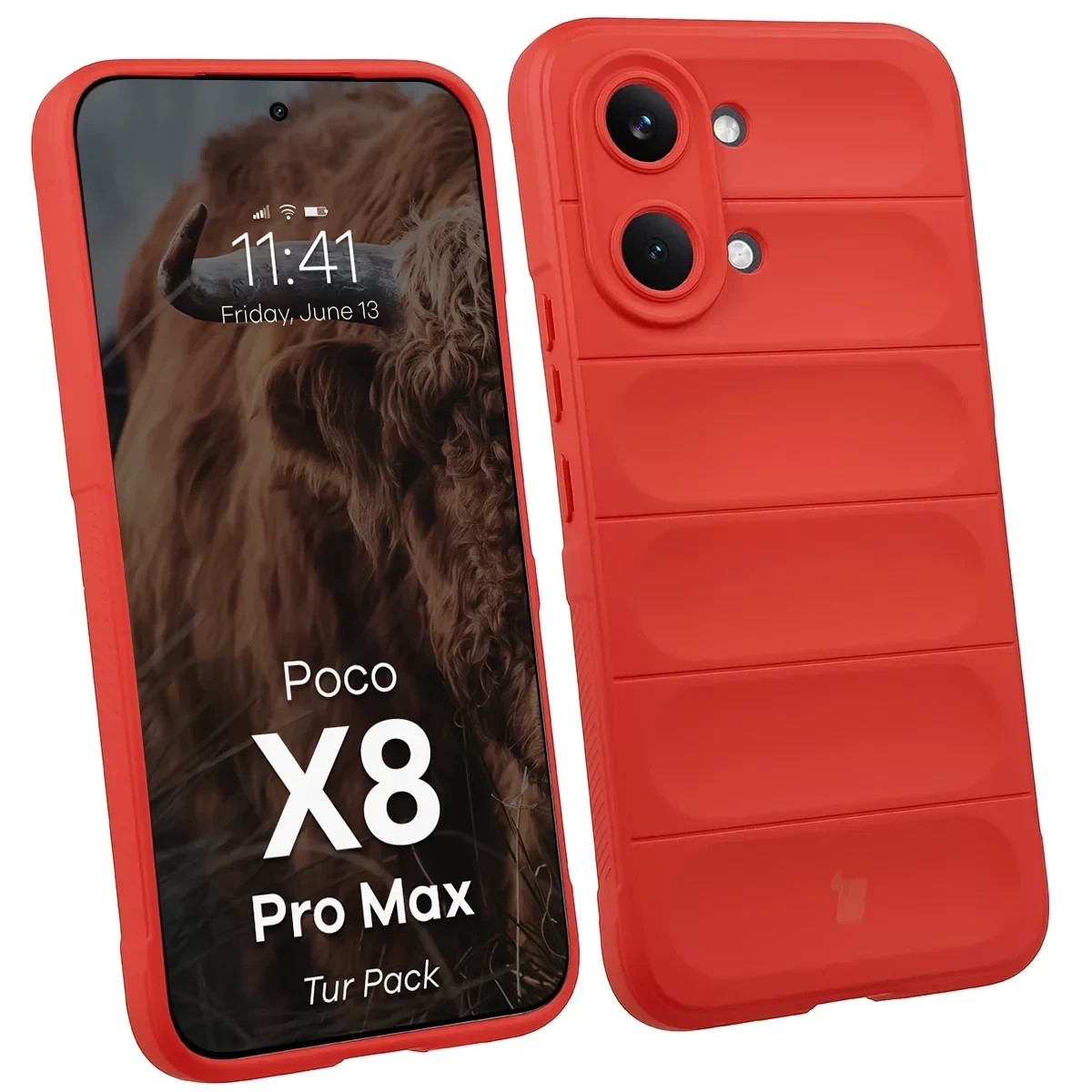 Kryt Bizon Tur Pack Xiaomi POCO X8 Pro Max, red