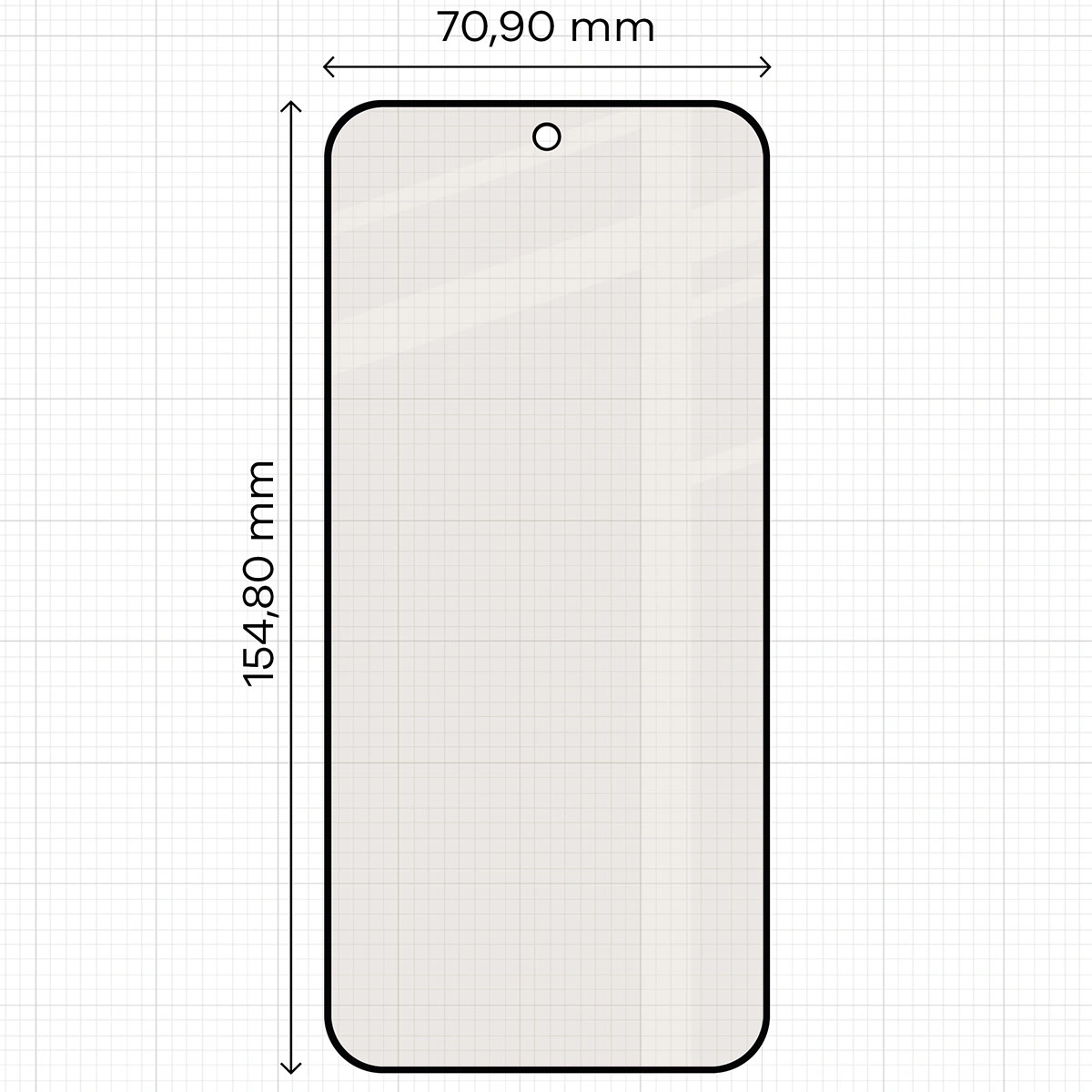 Ochranné sklo Bizon Glass Matte Oppo Reno16 F / Reno16 FS 5G, black frame