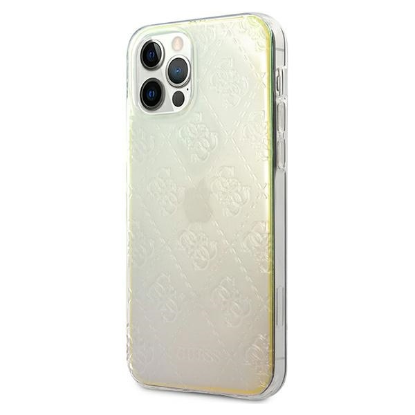 Kryt Guess GUHCP12M3D4GIRBL Apple iPhone 12/12 Pro iridescent hardcase 4G 3D Pattern Collection