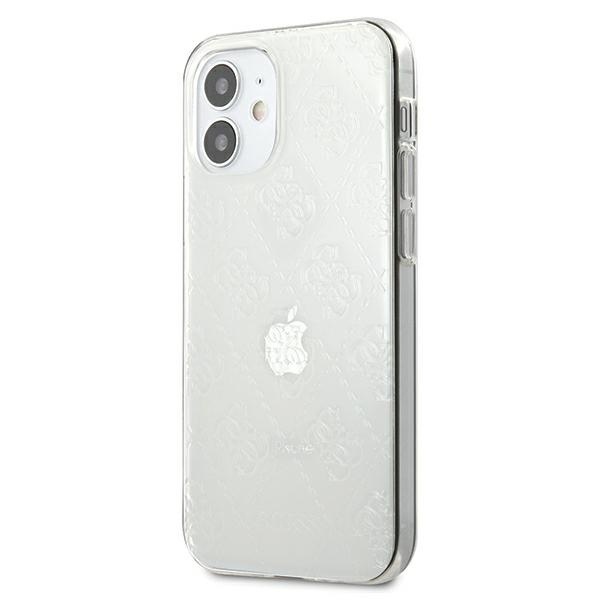 Kryt Guess GUHCP12S3D4GTR Apple iPhone 12 mini transparent hardcase 4G 3D Pattern Collection
