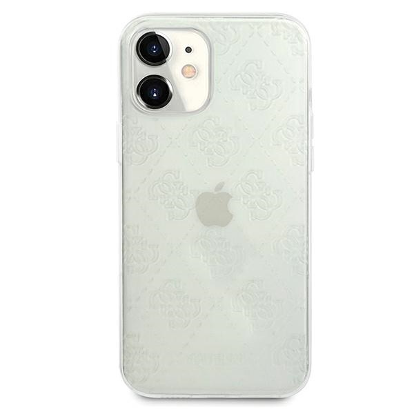 Kryt Guess GUHCP12S3D4GTR Apple iPhone 12 mini transparent hardcase 4G 3D Pattern Collection